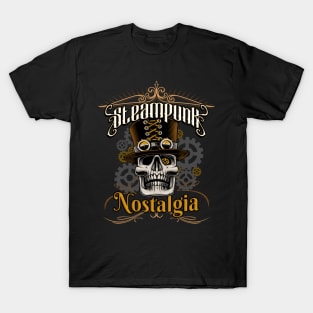 Steampunk Nostalgia Gentleman Skull T-Shirt